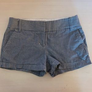 Blue and white striped J. crew women’s shorts 00